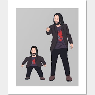 Mini Keanu Reeves & Breathtaking Keanu Reeves Meme Posters and Art